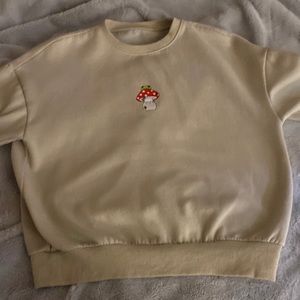 •cute frog & mushroom crewneck